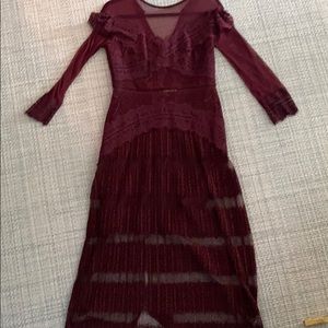 NEW Wine lace dress by Three Floor.